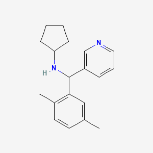 N-[(2,5-dimethylphenyl)(pyridin-3-yl)methyl]cyclopentanamine