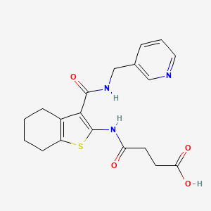 4-oxo-4-[(3-{[(3-pyridinylmethyl)amino]carbonyl}-4,5,6,7-tetrahydro-1-benzothien-2-yl)amino]butanoic acid