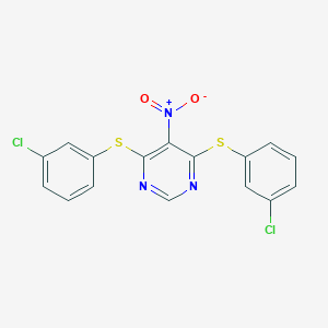 4,6-Bis[(3-chlorophenyl)sulfanyl]-5-nitropyrimidine