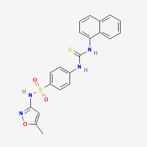 molecular formula C21H18N4O3S2 B4281117 N-(5-methyl-3-isoxazolyl)-4-{[(1-naphthylamino)carbonothioyl]amino}benzenesulfonamide 