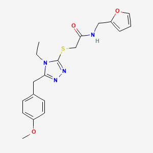 2-{[4-ethyl-5-(4-methoxybenzyl)-4H-1,2,4-triazol-3-yl]thio}-N-(2-furylmethyl)acetamide