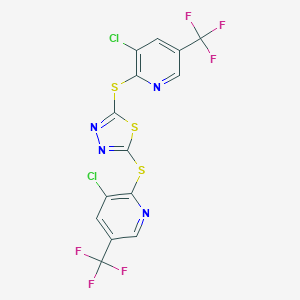 molecular formula C14H4Cl2F6N4S3 B428113 2,5-Bis[[3-chloro-5-(trifluoromethyl)pyridin-2-yl]sulfanyl]-1,3,4-thiadiazole CAS No. 303994-41-4