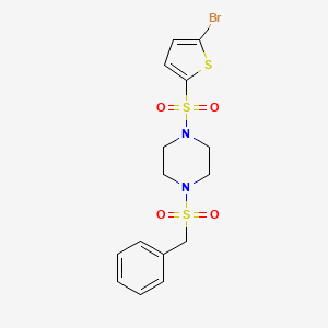 1-(benzylsulfonyl)-4-[(5-bromo-2-thienyl)sulfonyl]piperazine