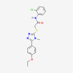 molecular formula C19H19ClN4O2S B4281174 N-(2-chlorophenyl)-2-{[5-(4-ethoxyphenyl)-4-methyl-4H-1,2,4-triazol-3-yl]thio}acetamide CAS No. 883550-14-9