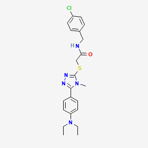 N-(4-chlorobenzyl)-2-({5-[4-(diethylamino)phenyl]-4-methyl-4H-1,2,4-triazol-3-yl}thio)acetamide