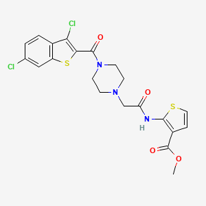 methyl 2-[({4-[(3,6-dichloro-1-benzothien-2-yl)carbonyl]-1-piperazinyl}acetyl)amino]-3-thiophenecarboxylate