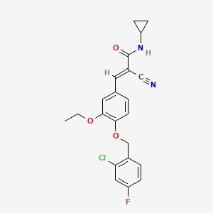 3-{4-[(2-chloro-4-fluorobenzyl)oxy]-3-ethoxyphenyl}-2-cyano-N-cyclopropylacrylamide