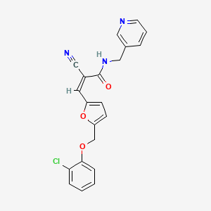 3-{5-[(2-chlorophenoxy)methyl]-2-furyl}-2-cyano-N-(3-pyridinylmethyl)acrylamide