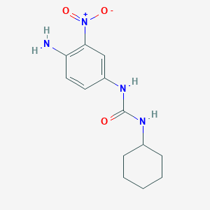 molecular formula C13H18N4O3 B428127 N-{4-amino-3-nitrophenyl}-N'-cyclohexylurea 