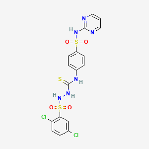 2-[(2,5-dichlorophenyl)sulfonyl]-N-{4-[(2-pyrimidinylamino)sulfonyl]phenyl}hydrazinecarbothioamide