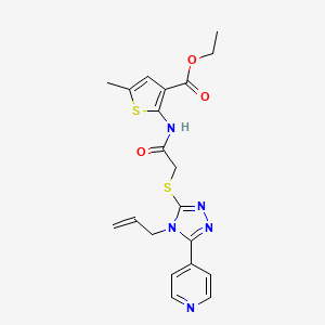 molecular formula C20H21N5O3S2 B4281297 ethyl 2-[({[4-allyl-5-(4-pyridinyl)-4H-1,2,4-triazol-3-yl]thio}acetyl)amino]-5-methyl-3-thiophenecarboxylate 