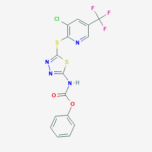Phenyl 5-{[3-chloro-5-(trifluoromethyl)-2-pyridinyl]sulfanyl}-1,3,4-thiadiazol-2-ylcarbamate