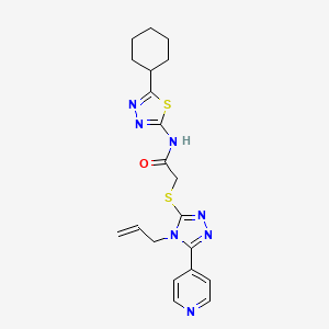 2-{[4-allyl-5-(4-pyridinyl)-4H-1,2,4-triazol-3-yl]thio}-N-(5-cyclohexyl-1,3,4-thiadiazol-2-yl)acetamide