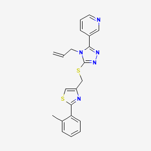 3-[4-allyl-5-({[2-(2-methylphenyl)-1,3-thiazol-4-yl]methyl}thio)-4H-1,2,4-triazol-3-yl]pyridine