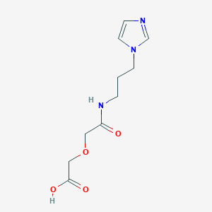 molecular formula C10H15N3O4 B4281329 (2-{[3-(1H-imidazol-1-yl)propyl]amino}-2-oxoethoxy)acetic acid 