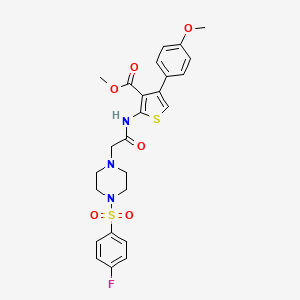 methyl 2-[({4-[(4-fluorophenyl)sulfonyl]-1-piperazinyl}acetyl)amino]-4-(4-methoxyphenyl)-3-thiophenecarboxylate