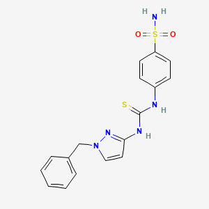 molecular formula C17H17N5O2S2 B4281372 4-({[(1-benzyl-1H-pyrazol-3-yl)amino]carbonothioyl}amino)benzenesulfonamide 