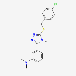 (3-{5-[(4-chlorobenzyl)thio]-4-methyl-4H-1,2,4-triazol-3-yl}phenyl)dimethylamine