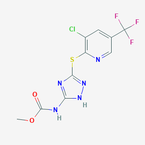 methyl 5-{[3-chloro-5-(trifluoromethyl)-2-pyridinyl]sulfanyl}-4H-1,2,4-triazol-3-ylcarbamate