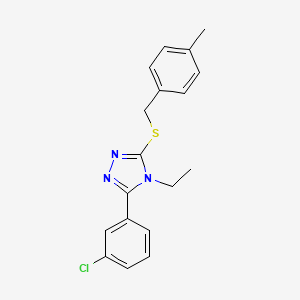 3-(3-chlorophenyl)-4-ethyl-5-[(4-methylbenzyl)thio]-4H-1,2,4-triazole