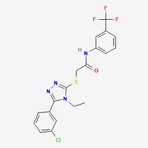 2-{[5-(3-chlorophenyl)-4-ethyl-4H-1,2,4-triazol-3-yl]thio}-N-[3-(trifluoromethyl)phenyl]acetamide