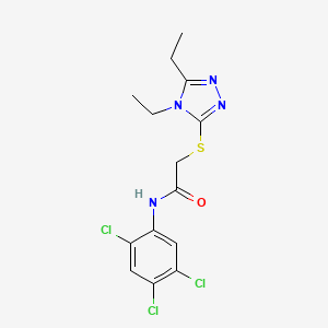 2-[(4,5-diethyl-4H-1,2,4-triazol-3-yl)thio]-N-(2,4,5-trichlorophenyl)acetamide