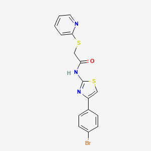 N-[4-(4-bromophenyl)-1,3-thiazol-2-yl]-2-(2-pyridinylthio)acetamide