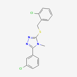 3-[(2-chlorobenzyl)thio]-5-(3-chlorophenyl)-4-methyl-4H-1,2,4-triazole