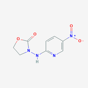molecular formula C8H8N4O4 B428154 3-({5-Nitro-2-pyridinyl}amino)-1,3-oxazolidin-2-one 