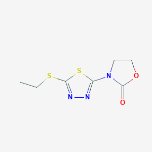 3-[5-(Ethylsulfanyl)-1,3,4-thiadiazol-2-yl]-1,3-oxazolidin-2-one