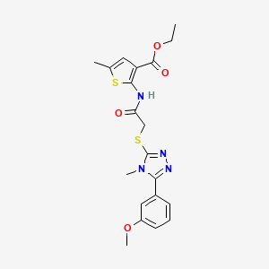 molecular formula C20H22N4O4S2 B4281591 ethyl 2-[({[5-(3-methoxyphenyl)-4-methyl-4H-1,2,4-triazol-3-yl]thio}acetyl)amino]-5-methyl-3-thiophenecarboxylate 