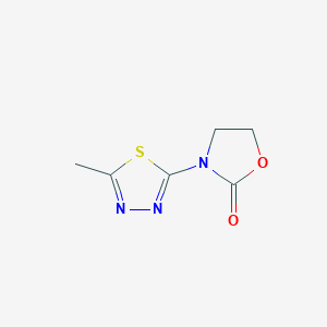 molecular formula C6H7N3O2S B428160 3-(5-Methyl-1,3,4-thiadiazol-2-yl)-1,3-oxazolidin-2-one 