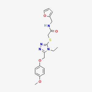 2-({4-ethyl-5-[(4-methoxyphenoxy)methyl]-4H-1,2,4-triazol-3-yl}thio)-N-(2-furylmethyl)acetamide