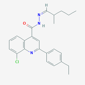 molecular formula C24H26ClN3O B4281645 8-chloro-2-(4-ethylphenyl)-N'-(2-methylpentylidene)-4-quinolinecarbohydrazide 