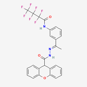 2,2,3,3,4,4,4-heptafluoro-N-{3-[N-(9H-xanthen-9-ylcarbonyl)ethanehydrazonoyl]phenyl}butanamide