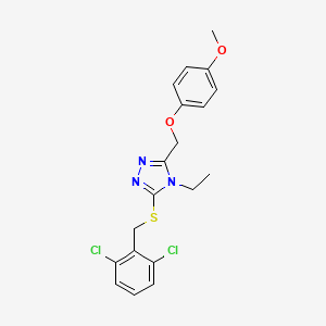 3-[(2,6-dichlorobenzyl)thio]-4-ethyl-5-[(4-methoxyphenoxy)methyl]-4H-1,2,4-triazole