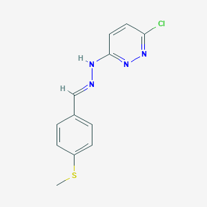 molecular formula C12H11ClN4S B428167 4-(Methylsulfanyl)benzaldehyde (6-chloro-3-pyridazinyl)hydrazone 