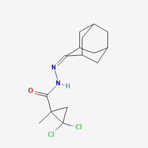 molecular formula C15H20Cl2N2O B4281680 2,2-dichloro-1-methyl-N'-tricyclo[3.3.1.1~3,7~]dec-2-ylidenecyclopropanecarbohydrazide 