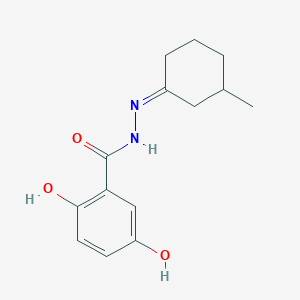 molecular formula C14H18N2O3 B4281688 2,5-dihydroxy-N'-(3-methylcyclohexylidene)benzohydrazide 