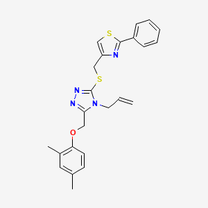 molecular formula C24H24N4OS2 B4281697 4-allyl-3-[(2,4-dimethylphenoxy)methyl]-5-{[(2-phenyl-1,3-thiazol-4-yl)methyl]thio}-4H-1,2,4-triazole 
