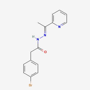 molecular formula C15H14BrN3O B4281742 2-(4-bromophenyl)-N'-[1-(2-pyridinyl)ethylidene]acetohydrazide 