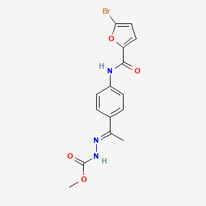methyl 2-(1-{4-[(5-bromo-2-furoyl)amino]phenyl}ethylidene)hydrazinecarboxylate