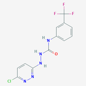 2-(6-chloro-3-pyridazinyl)-N-[3-(trifluoromethyl)phenyl]hydrazinecarboxamide