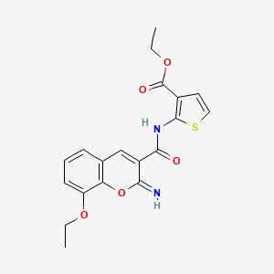 molecular formula C19H18N2O5S B4281751 ethyl 2-{[(8-ethoxy-2-imino-2H-chromen-3-yl)carbonyl]amino}-3-thiophenecarboxylate 