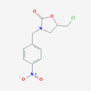 molecular formula C11H11ClN2O4 B428176 5-(Chloromethyl)-3-{4-nitrobenzyl}-1,3-oxazolidin-2-one 