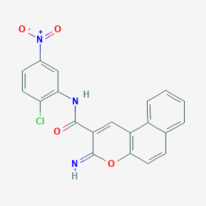 N-(2-chloro-5-nitrophenyl)-3-imino-3H-benzo[f]chromene-2-carboxamide