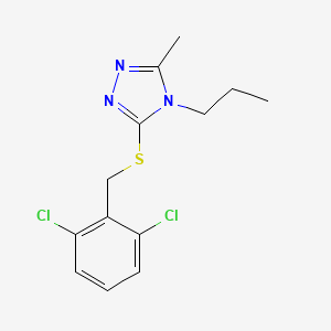 molecular formula C13H15Cl2N3S B4281794 3-[(2,6-dichlorobenzyl)thio]-5-methyl-4-propyl-4H-1,2,4-triazole 