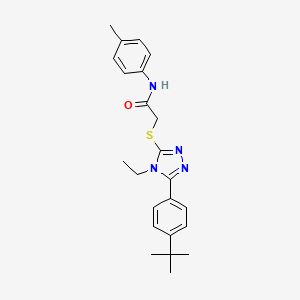 2-{[5-(4-tert-butylphenyl)-4-ethyl-4H-1,2,4-triazol-3-yl]thio}-N-(4-methylphenyl)acetamide