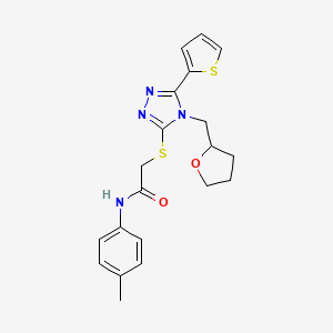 N-(4-methylphenyl)-2-{[4-(tetrahydro-2-furanylmethyl)-5-(2-thienyl)-4H-1,2,4-triazol-3-yl]thio}acetamide