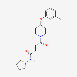 N-cyclopentyl-4-[4-(3-methylphenoxy)piperidin-1-yl]-4-oxobutanamide